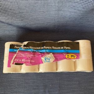 NCR NWOT 10 Rolls of Double White Calculator / Register Paper